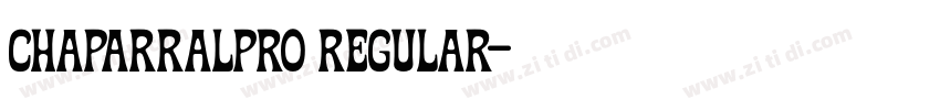 chaparralpro regular字体转换